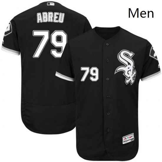 Mens Majestic Chicago White Sox 79 Jose Abreu Black Flexbase Authentic Collection MLB Jersey